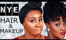 Effortless Glittery NYE Hair & Makeup Tutorial | Shlinda1