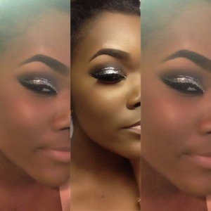 Used urban decay silver glitter liner as a full eyeshadow! check out my work on Instagram @mekoalexus @50shadesofface
