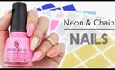 Neon and Chain Nail Art | Nail Vinyls from Whats Up Nails ♡
