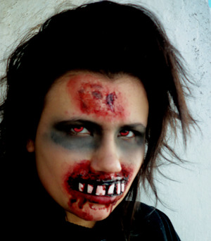Prosthetic mouth to give a better zombie effect 