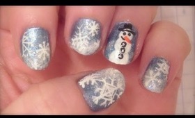 Kpoppin' Nails: Holiday Nails- Snowflakes and Snowmen