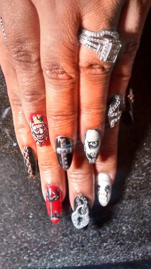 american horror story themed nails