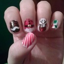 Christmas themed nails