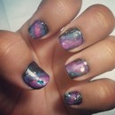 Space (Galaxy) Nail Art