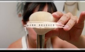 Relaxing ASMR makeup brush collection • brushing, soft spoken, light tapping