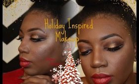 Christmas Look | Gold and Brown | Makeup Tutorial