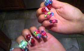 Nail Art "Rainbow Bright" 4D by BellaGemaNails