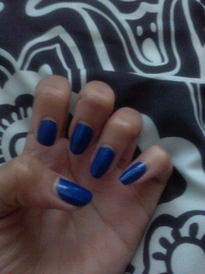 This is a really cute royal blue nail polish i have on