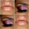 Glitter and pink eyeshadow