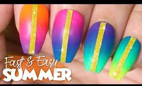 Fast & Easy Summer Nail Art Tutorial // How to Nail Art at Home