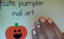 Cute pumpkin nail art.♥.