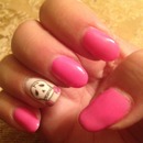 Simple pink skull and roses 