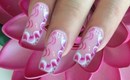 NailArt Design SIMPLE One Stroke Tutorial - Welle in pink / weiss -- 1/3