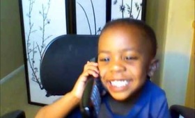 Baby chatting on tv remote Video Response: Girl thinks its funny, Brother responds to baby