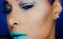 Lime Green Eyeliner Bold Lip Color