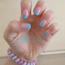 Blue and Pink nails 