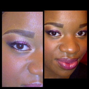Cranberry Eye Shadow mix with some golds dark liner and lashes ! 