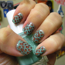 Turquoise and Brown Leopard 