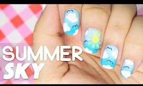 Summer Sky nail art