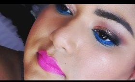 Summer clubbing II Pop of color Makeup tutorial!!