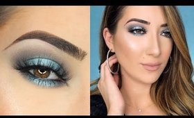 Blue-Gray Halo Smokey Eye Makeup Tutorial