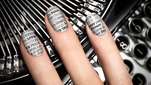 Easy to do! Look on YouTube "Newspaper Nails"; I found a ton of results (: