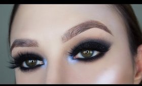 Black Glitter Smokey Eye Makeup Tutorial / New Years Eve Makeup / 12 Days of Christmas