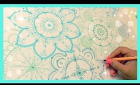 TURQUOISE MANDALA ♡ SPEED DRAWING
