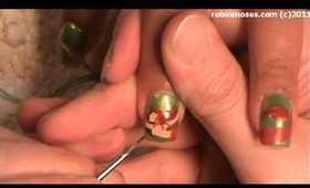 MERMAIDS on green with FOIL design: robin moses nail art tutorial