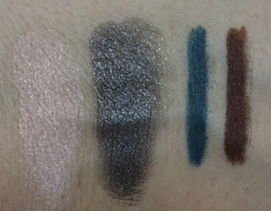 MAC Glitter and Ice Paint Pot and Technakohl Liner Swatches