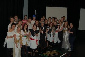 The cast for which I designed and did the make up for Troilus and Cressida.