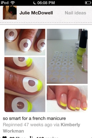 Bright yellow nail tips , how to do !!!!! xx