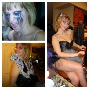 I know, I'm a Halloween freak... Creepy Faerie. DIY tutu & wings. Cool makeup too