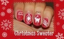 Christmas Sweater Nail Design (for short nails) - Day 4