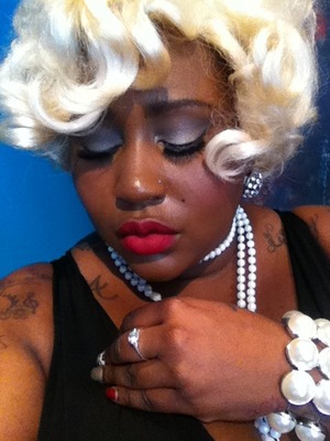 I wanted to be the blonde bombshell for Halloween...  