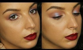 Fall Makeup Tutorial | Metallic Duochrome Eyes & Deep Red Lips ♥