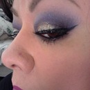 Purple eyeshadow & glitter 