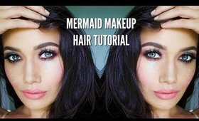 Mermaid Inspired Makeup + Beach Waves Tutorial | Colourpop & Violet Voss Tutorial