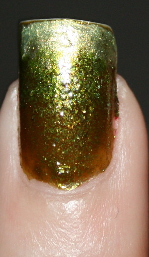 Green Ombre Gradient nails