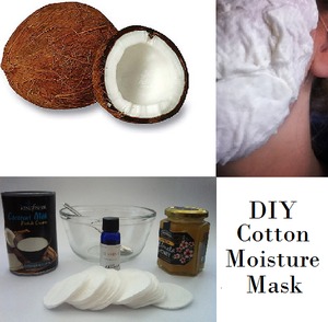 DIY Cotton Moisture Mask - http://www.bebeautifulblog.org/2011/10/diy-cotton-moisture-mask.html