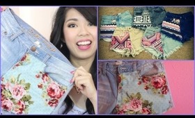 DIY FLORAL PRINT SHORTS