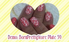 Demo: BornPrettyStore Plate #39 | Short Nail Mani [PrettyThingsRock]