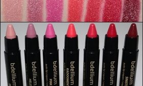 BDELLIUM TOOLS AUTO LIP CRAYON REVIEW & LIP SWATCHES