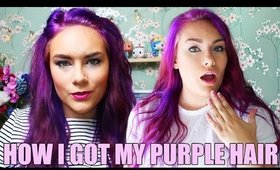 How I Got My Purple Hair + Colour Care | HeyAmyJane