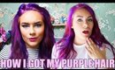 How I Got My Purple Hair + Colour Care | HeyAmyJane