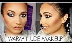 Get Ready With Me | WARM NUDE MAKEUP TUTORIAL