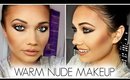 Get Ready With Me | WARM NUDE MAKEUP TUTORIAL