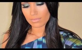 Shimmery Blue Green Eyeshadow Tutorial