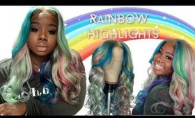 Rainbow Highlights on Sliver Hair ! | #ArcticFoxColors | EullarHair