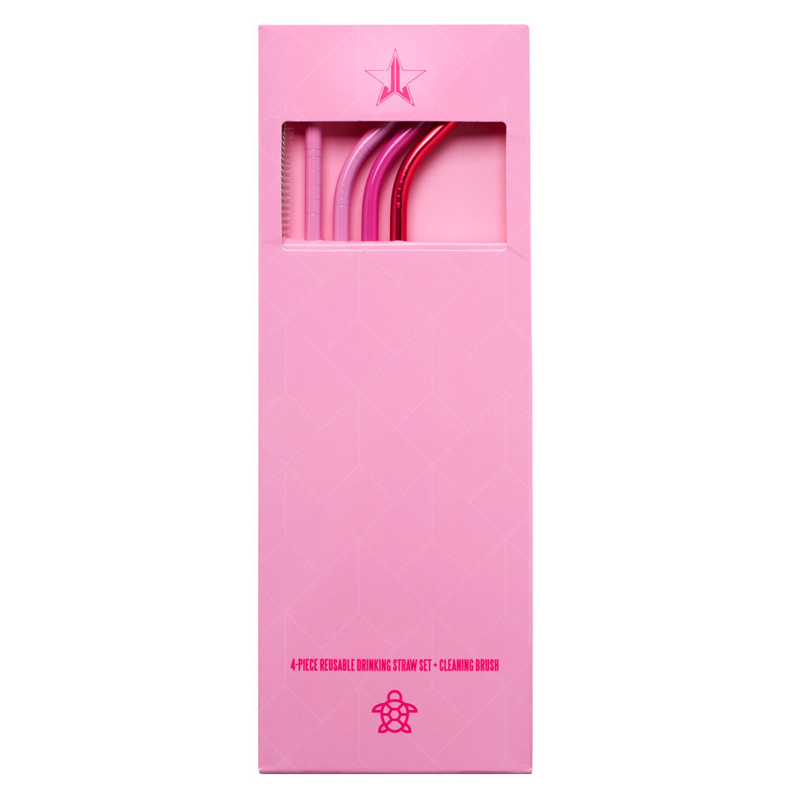 Jeffree Star Cosmetics Metal Straw 4-Pack Pink alternative view 1 - product swatch.